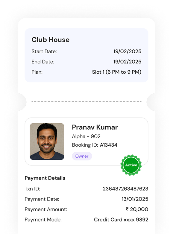 Membership Booking